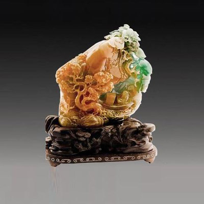 中国美術 青白砡 獅子蓋 香炉 唐木台 高9.5cm 旧家蔵出 中国美術