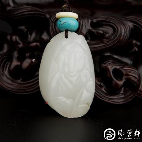 和田玉魚親子の彫刻