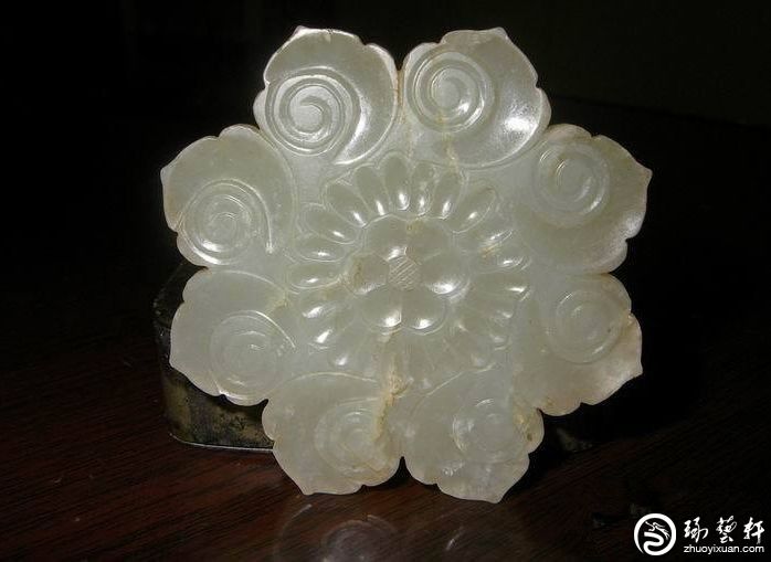 宋』黄玉如意紋円 壁 和田玉 古玉 砡製彫刻 琮 沁色