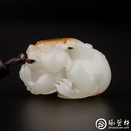 高品質本物！和田玉の置物★青花黄皮の貔貅証明書付き ヒキュウの置物 招財福禄貔貅 宝くじ : 中国貿易公司ctcオンライン