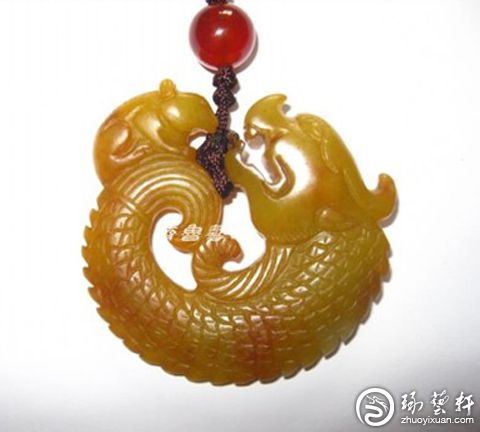 古代 和田玉(ホータン)白玉細工彫り『三陽開泰祥瑞図』白玉牌 根付 緒締玉提げ物 古代 和田玉(ホータン)白玉細工彫り『三陽開泰祥瑞図』白玉牌