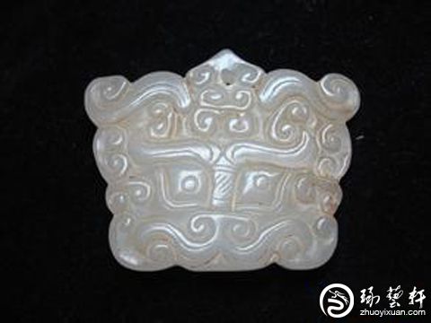 秘藏 明代 和田玉 指環 雕刻竜紋 玉器 置物 時代物 中国骨董 古玩 古美味 GP0317