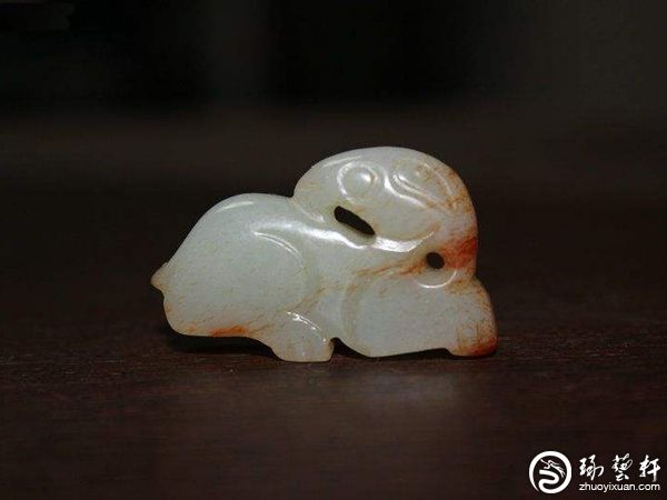 漢時代 和田玉 象形 把件 中国古美 XB 骨董 玉彫 時代物 お守り 極細