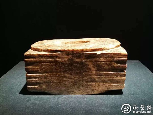 中国 めでたい 唐物 砡 時代物 古玉 良渚冠型玉器